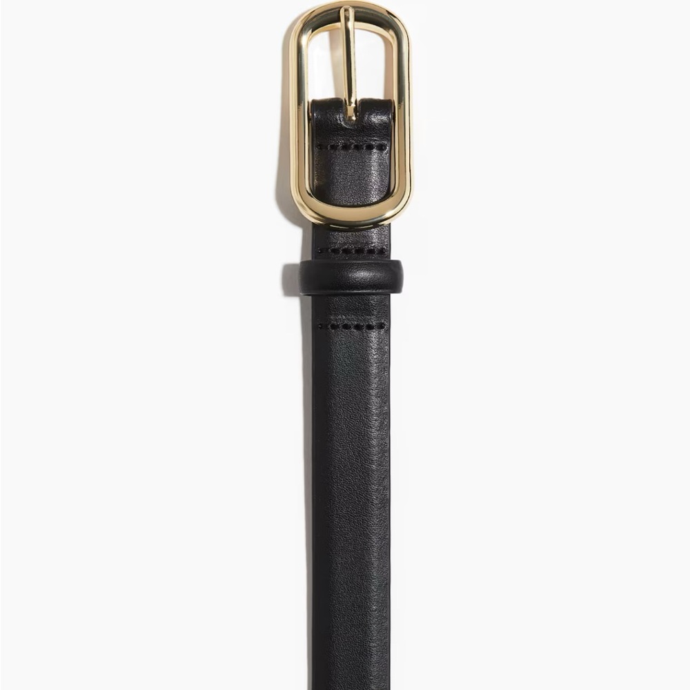 H&M Black Belt with Gold Buckle
